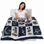 auburn tigers mickey minnie navy blue white blanket latest model