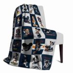 auburn tigers mickey minnie navy blue white blanket top rated
