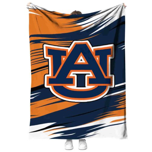 auburn tigers paint streaks navy blue white blanket best selling