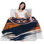 auburn tigers paint streaks navy blue white blanket latest model