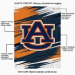 auburn tigers paint streaks navy blue white blanket new arrival
