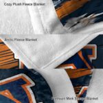 auburn tigers paint streaks navy blue white blanket premium grade