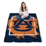auburn tigers splatter effect navy blue blanket best selling