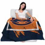 auburn tigers splatter effect navy blue blanket best selling