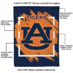 auburn tigers splatter effect navy blue blanket best selling