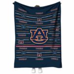 auburn tigers striped pattern navy blue blanket best selling