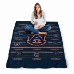 auburn tigers striped pattern navy blue blanket best selling