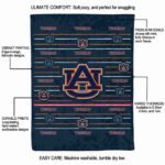 auburn tigers striped pattern navy blue blanket best selling