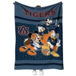 auburn tigers three musketeers navy blue blanket best selling