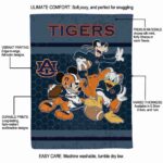 auburn tigers three musketeers navy blue blanket best selling