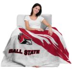 ball state cardinals brushstrokes red white blanket latest model