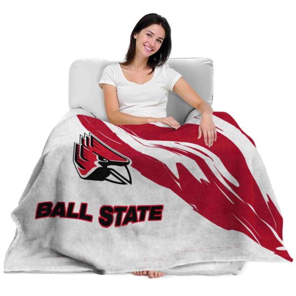 ball state cardinals brushstrokes red white blanket latest model