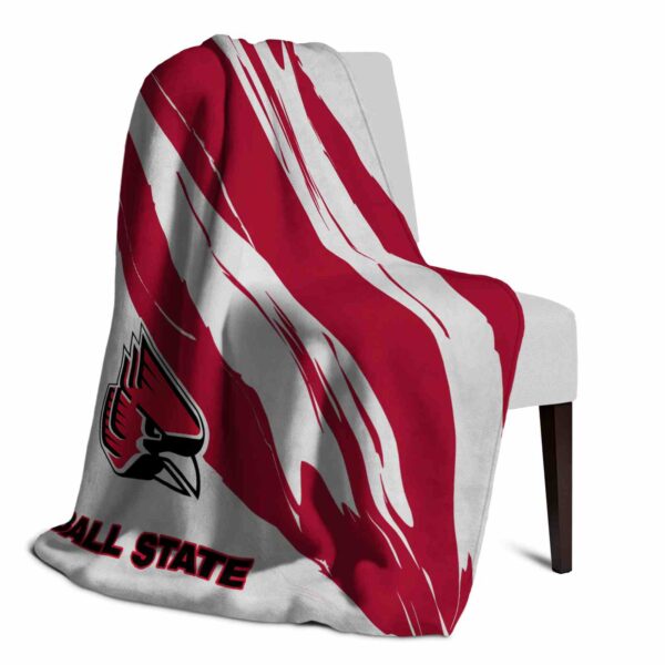 ball state cardinals brushstrokes red white blanket top rated