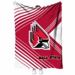 ball state cardinals diagonal stripes red blanket best selling