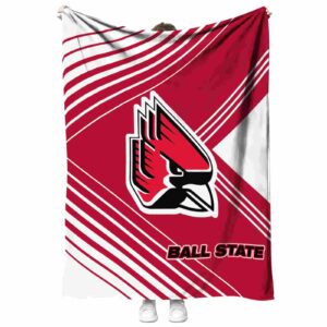 ball state cardinals diagonal stripes red blanket best selling