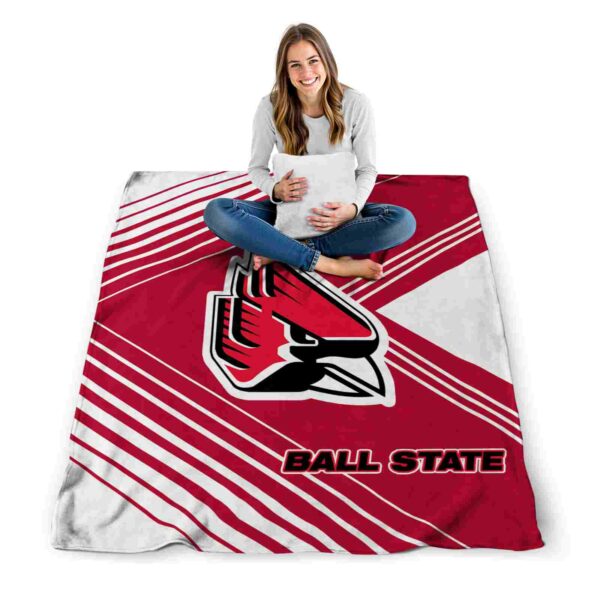 ball state cardinals diagonal stripes red blanket high quality