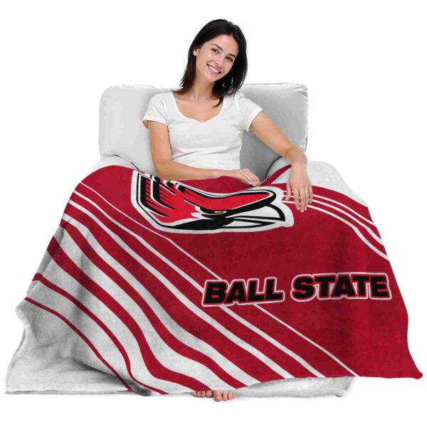 ball state cardinals diagonal stripes red blanket latest model