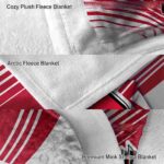 ball state cardinals diagonal stripes red blanket premium grade