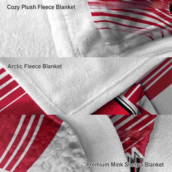 ball state cardinals diagonal stripes red blanket premium grade