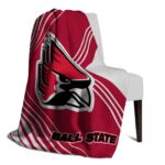 ball state cardinals diagonal stripes red blanket top rated