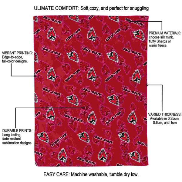ball state cardinals diehard fans red blanket new arrival