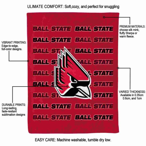 ball state cardinals fan pride red blanket new arrival