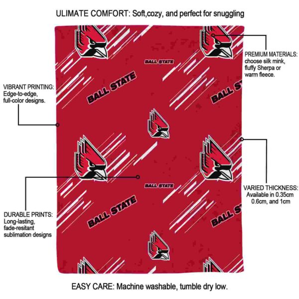 ball state cardinals fan spirit red blanket new arrival