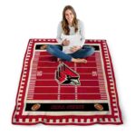 ball state cardinals football field red blanket high quality