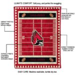 ball state cardinals football field red blanket new arrival