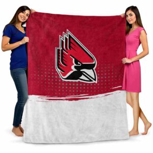 ball state cardinals gradient dots red blanket fashion forward
