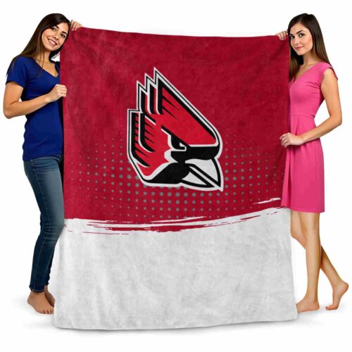 ball state cardinals gradient dots red blanket fashion forward