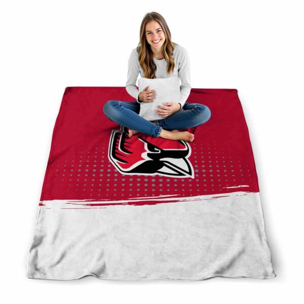 ball state cardinals gradient dots red blanket high quality