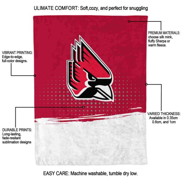 ball state cardinals gradient dots red blanket new arrival