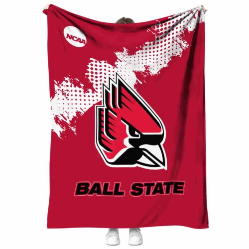 ball state cardinals grunge texture red blanket best selling