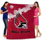 ball state cardinals grunge texture red blanket fashion forward