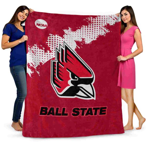 ball state cardinals grunge texture red blanket fashion forward