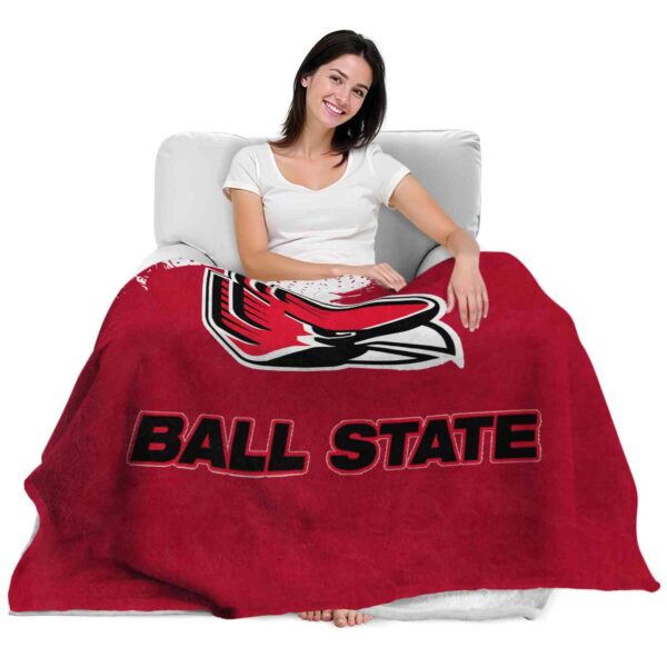 ball state cardinals grunge texture red blanket latest model