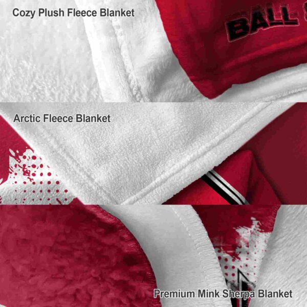 ball state cardinals grunge texture red blanket premium grade