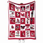 ball state cardinals mickey minnie red white blanket best selling