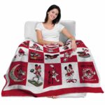 ball state cardinals mickey minnie red white blanket latest model
