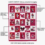 ball state cardinals mickey minnie red white blanket new arrival