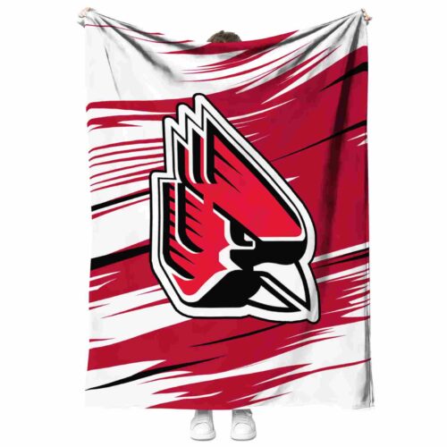 ball state cardinals paint streaks red white blanket best selling