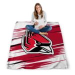 ball state cardinals paint streaks red white blanket high quality