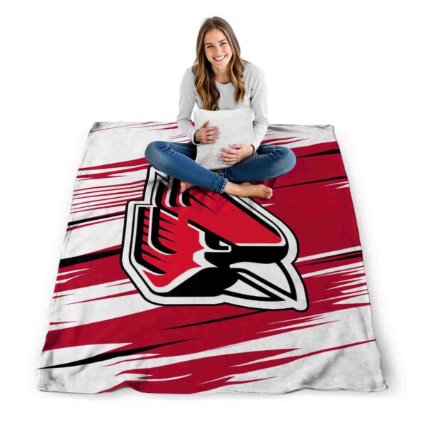 ball state cardinals paint streaks red white blanket high quality