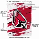 ball state cardinals paint streaks red white blanket new arrival