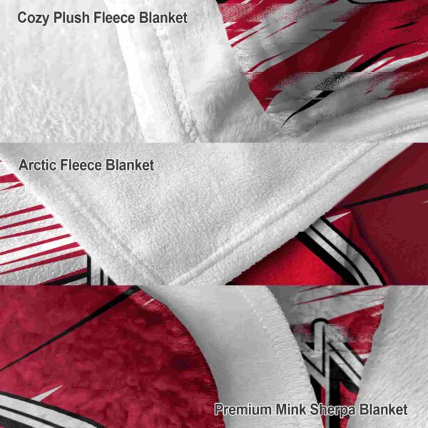 ball state cardinals paint streaks red white blanket premium grade
