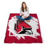 ball state cardinals splatter effect red blanket high quality