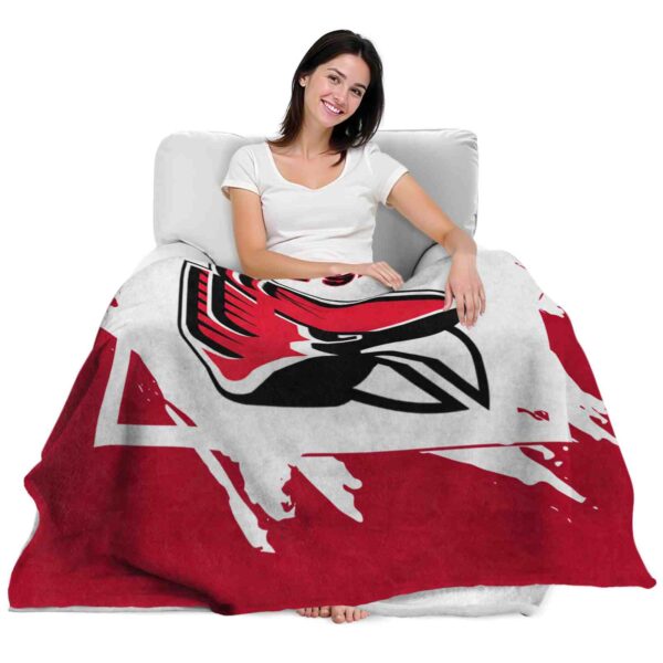 ball state cardinals splatter effect red blanket latest model