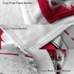 ball state cardinals splatter effect red blanket premium grade