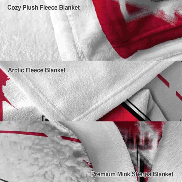 ball state cardinals splatter effect red blanket premium grade